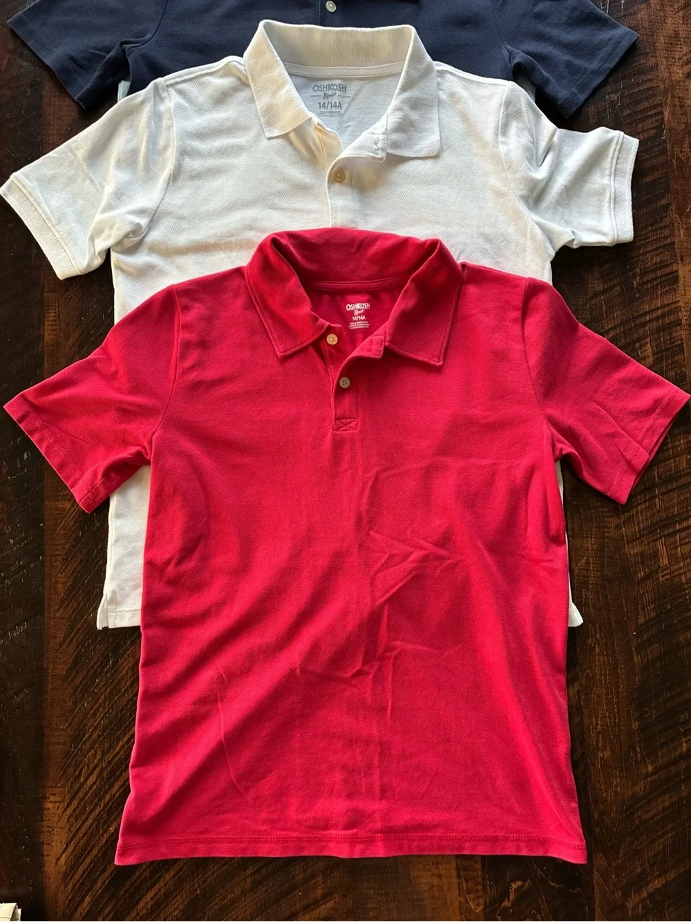 OshKosh Boys Pique Uniform Polo Shirt 4-pack